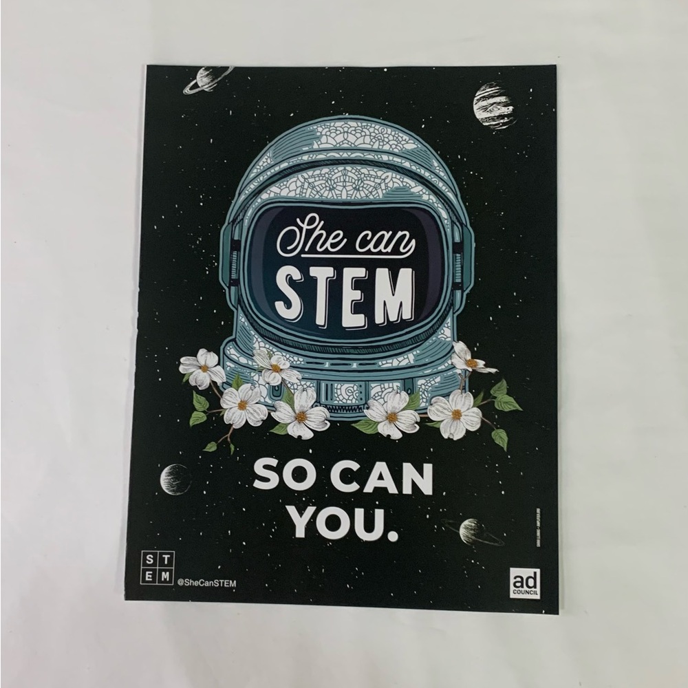 Stem “She Can Stem So Can You” Astronaut Helmet Space 2021 Magazine Ad